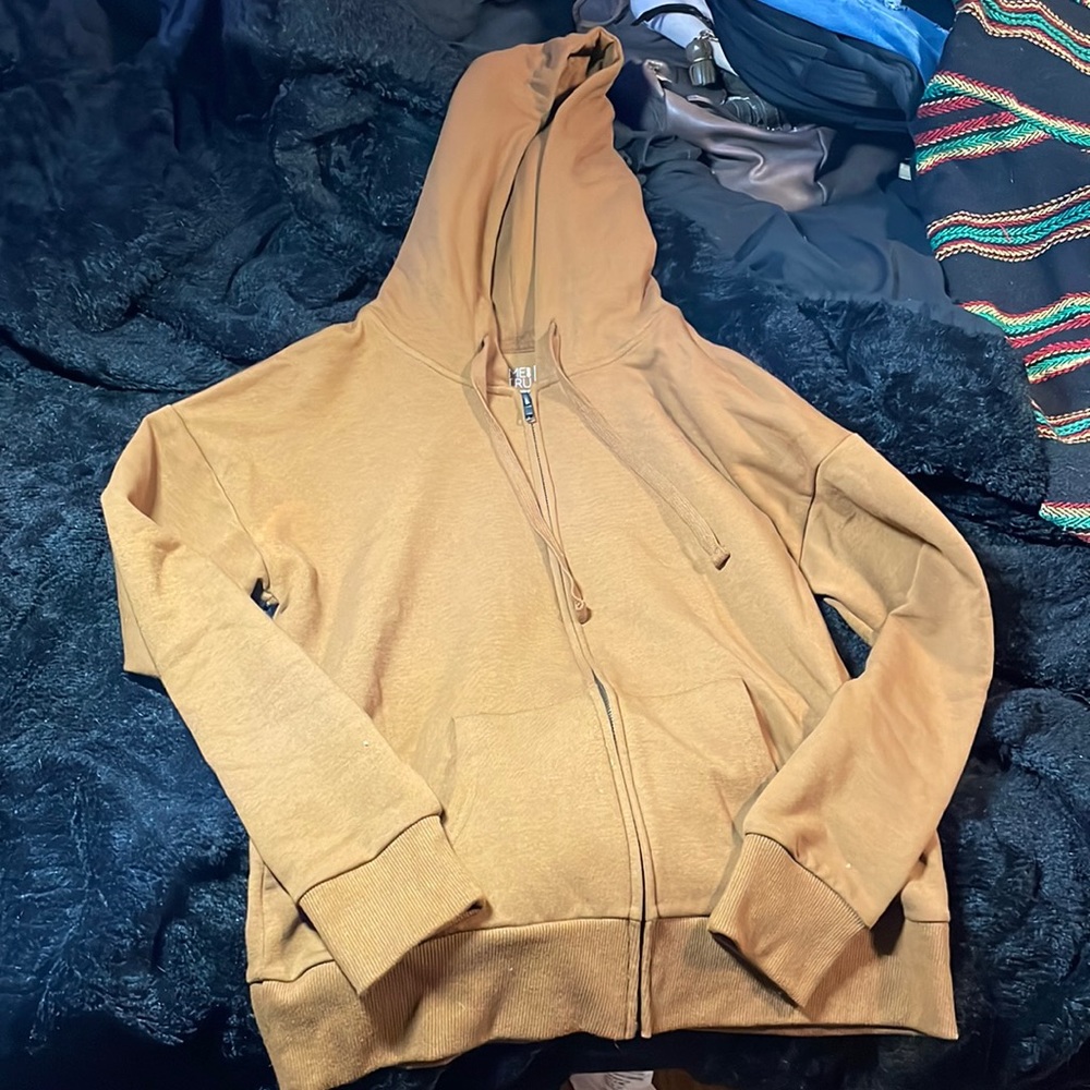 Brown zip up hoodie
